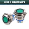 X AUTOHAUX 5pcs Indicator Light 16mm 12V AC DC Metal