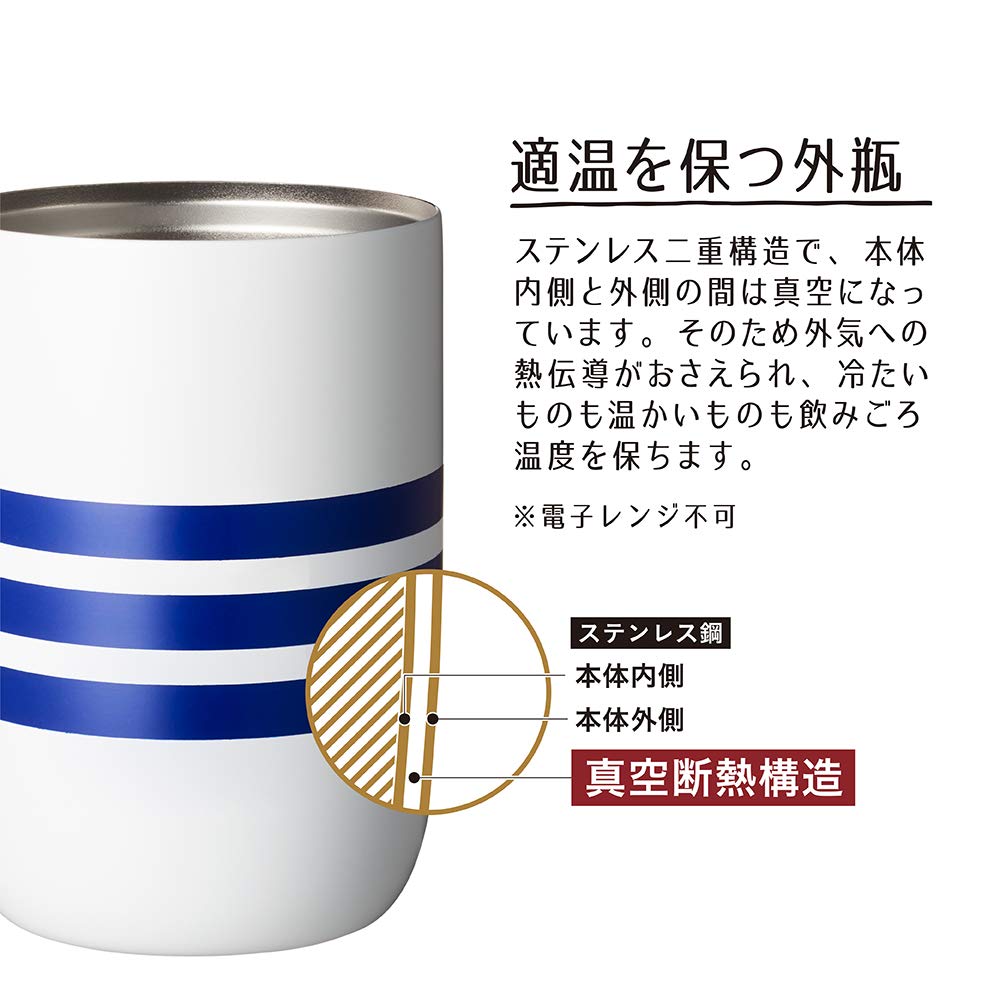 Doshisha Tokkuri White 360ml Drinking Comfort Tokkuri Line ON℃Zone OZNN-360SE