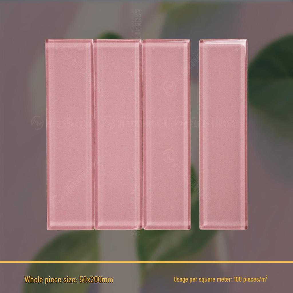 Dopamine Glass Handmade Tile: 50x200mm for Bathroom, Kitchen, Bar, and Shop Walls