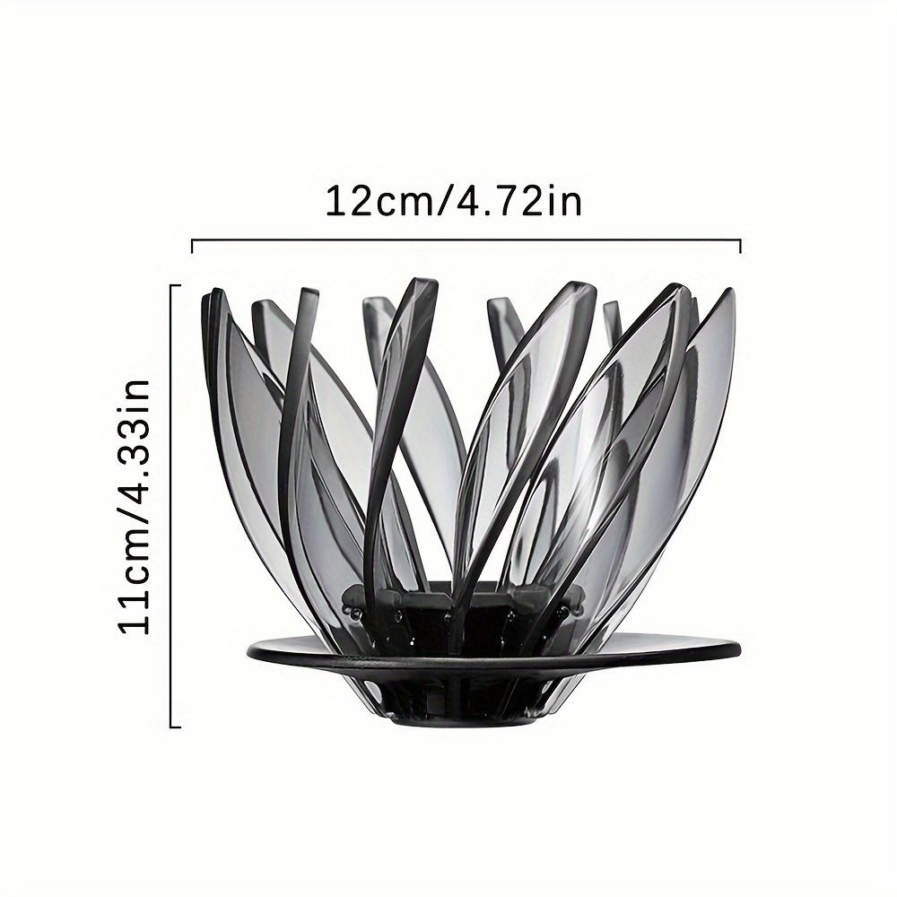 Lotus Flower V60 Dripper, Odnímatelné okvětní lístky, Ručně vyráběný kávový filtr, Plastový, Vyžaduje montáž, pro průmyslové a vědecké zařízení pro dodávku potravin