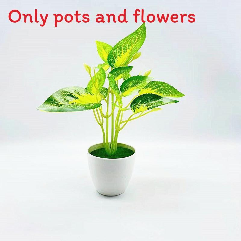 Epipremnum Artificial Aureum Perilla Frutescens Potted Plant For Decor Indoor