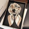 Luxury Square Scarf For Women Fashion Floral Ladies Hijab Elegant Neckerchief Bandanas Soft Stain Faux Silk Scarves Shawl Warps