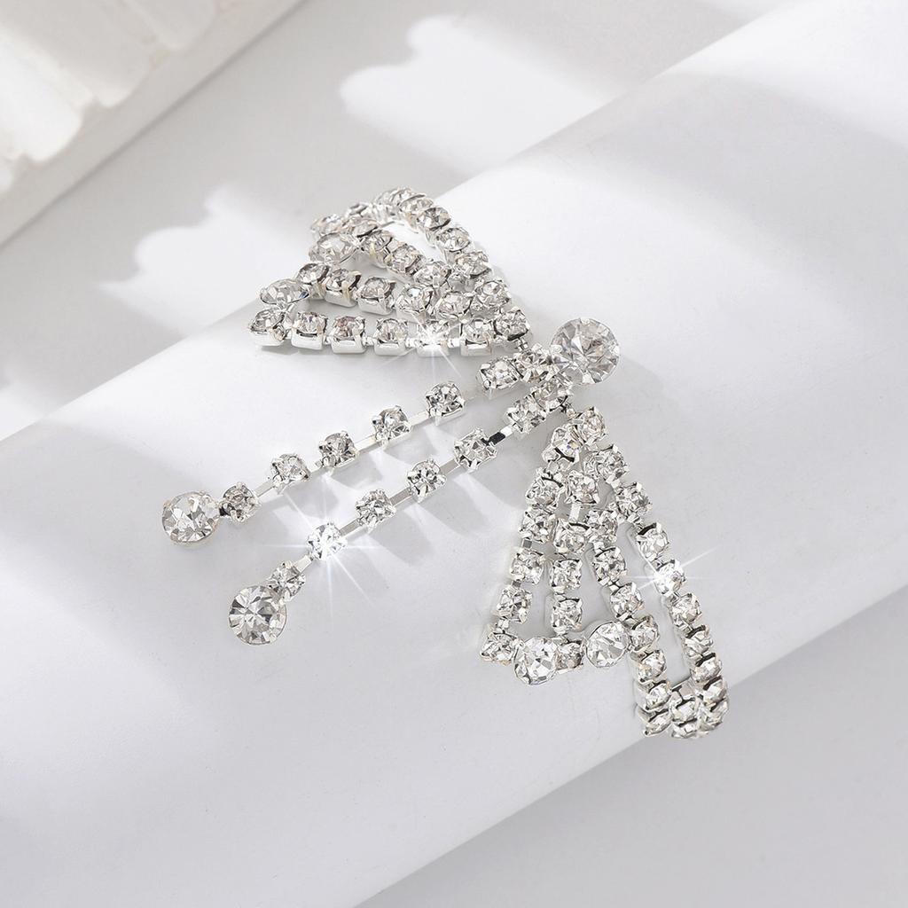 Exaggerated Rhinestone Chain With Diamond Fringed Anklet Female, Bohemian Personality Beach Body Chain Jewelry