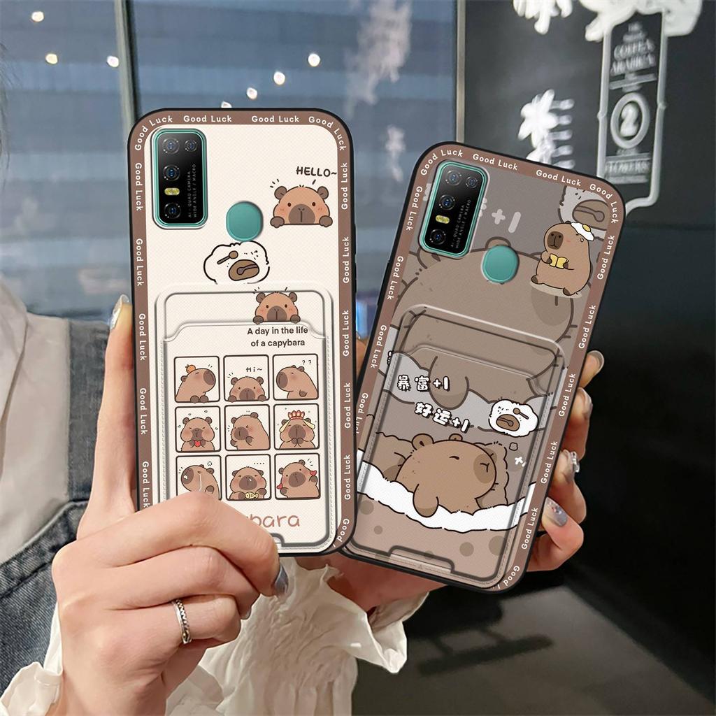 Cover Cartoon Phone Case For Doogee N30 Silicone Card slot Cute Anti-knock Card sleeve Fashion Design Graffiti Soft case