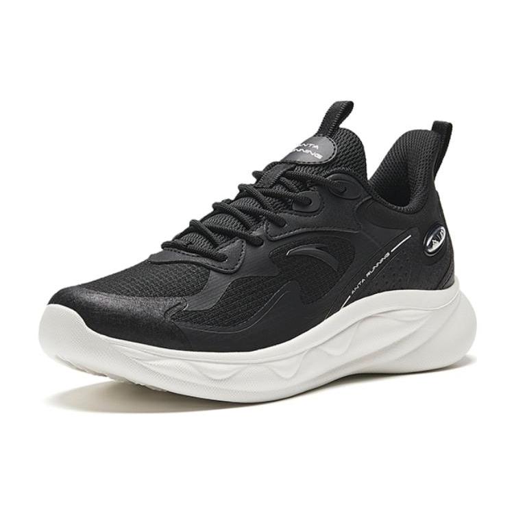 New Anta Mianbomb 2 Cushioned Slip Resistant Breathable Low Top Running Shoes Women's Black 922345577-4