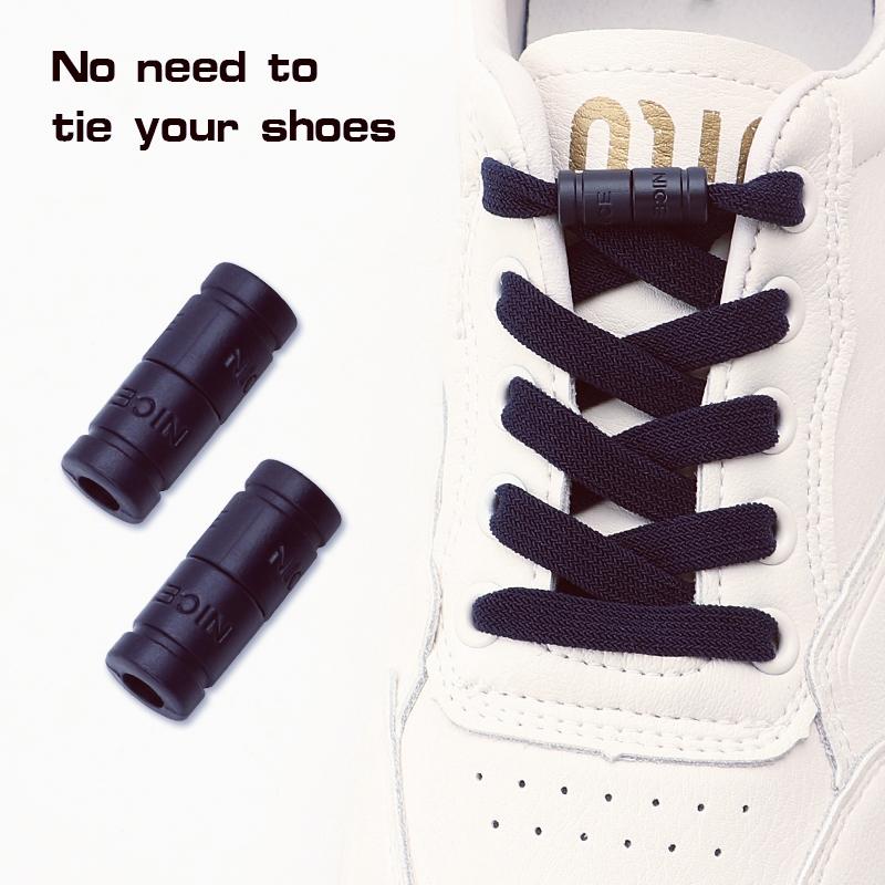 1 Paar Elastische Schoenveters zonder Strikken Capsule Gesp Schoenveters Sneakers Platte Schoenen veters zonder knopen Kinderen Volwassenen Schoenaccessoires