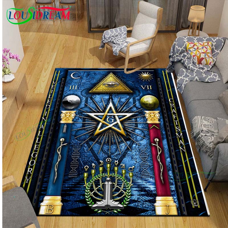 Fashion Freemasonry Carpets Bedroom Becoration Living Room Decoration Carpets for Bed Room Rug Anime Rug  Area Rug