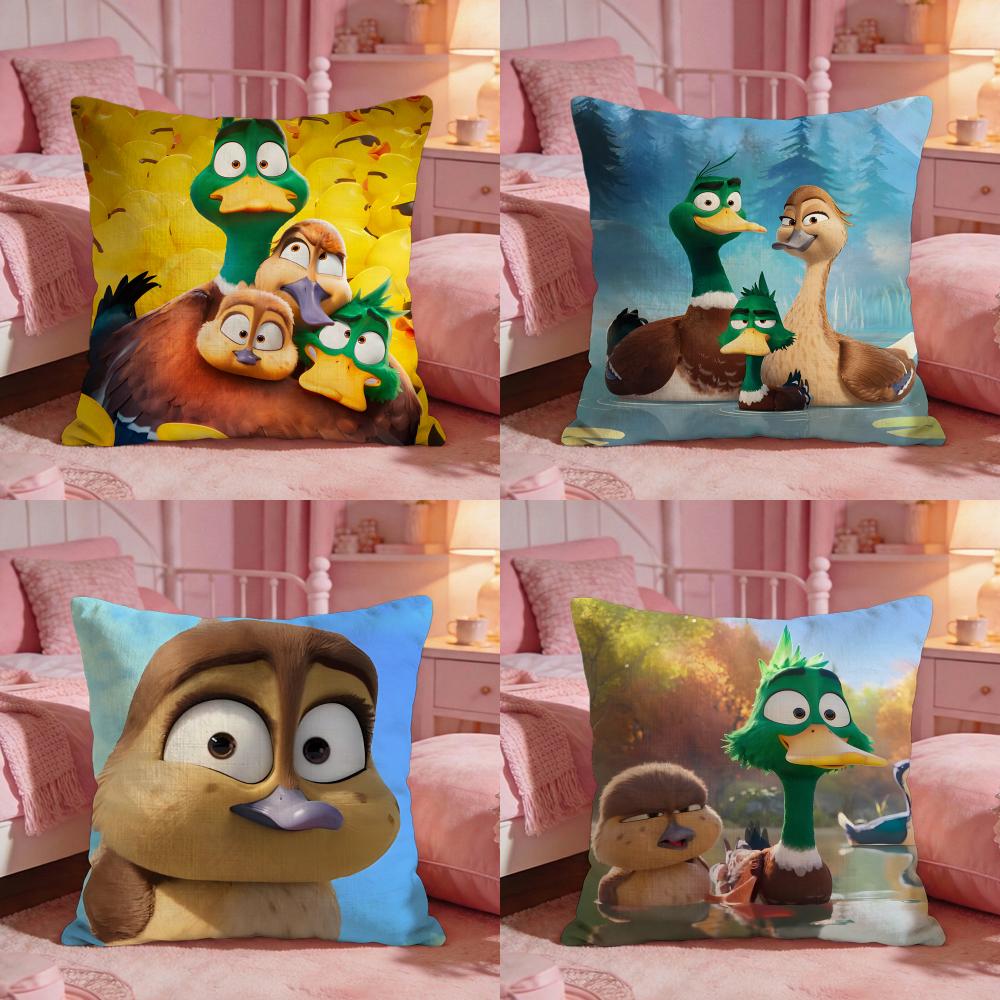 Cute Cartoon Migration Cushion Cover Premium Comfort Reversible Pillow Cove Two In One Design For Any Room Car Interior