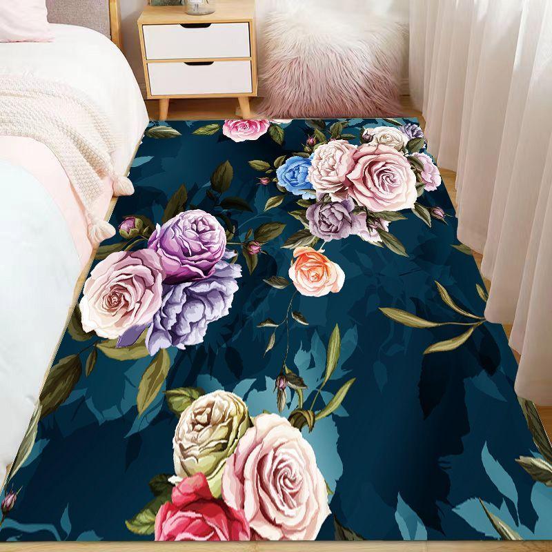 Bedroom Carpet Bedside Strip Floor Mat Small Fresh Flower Bay Window Mat Living Room Bathroom Floor Mat