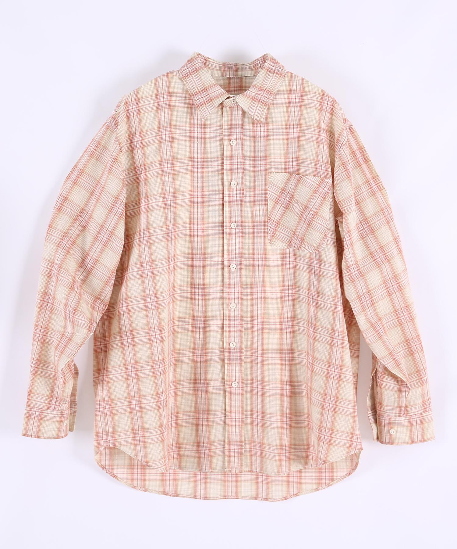 City Street Oversize Vintage Check Shirt - Red Red/1 (Free)