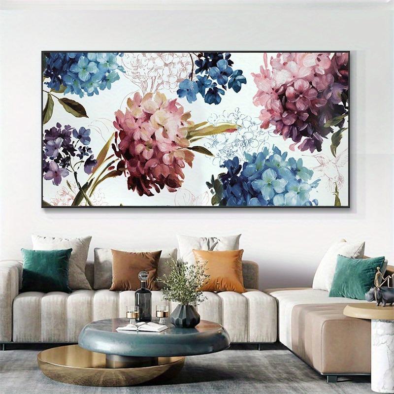 

Абстрактные Розово-Голубые Цветы Холст Картина Постеры и Принты Пейзаж Настенное Искусство Картины для Гостиной Cuadros Современный Домашний Декор 20x40cm NoFrame
