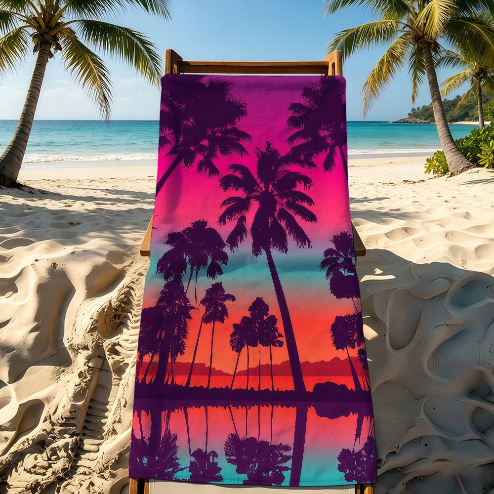 Towel For Outdoor Camping Beach Towel Super Coconut Tree Absorbent Quick-Drying Tropical Summer Towel