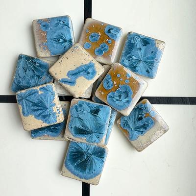 100g DIY Keramické Mozaikové Dlaždice Skleněné Tvar Listu Okvětního Lístku Ručně Vyráběné Ozdoby Dlaždice Nástěnné Řemesla Křišťál pro Dekorační Materiál 917