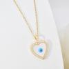 Heart-Shaped Devil'S Eye Necklace Women'S Personality Trend Cold Wind Zircon Pendant Jewelry