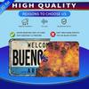 2D Flat, Vintage Buenos Aires Argentina License Plate Wall Art Aluminum Metal Sign - Argentine License Plate Number for Home