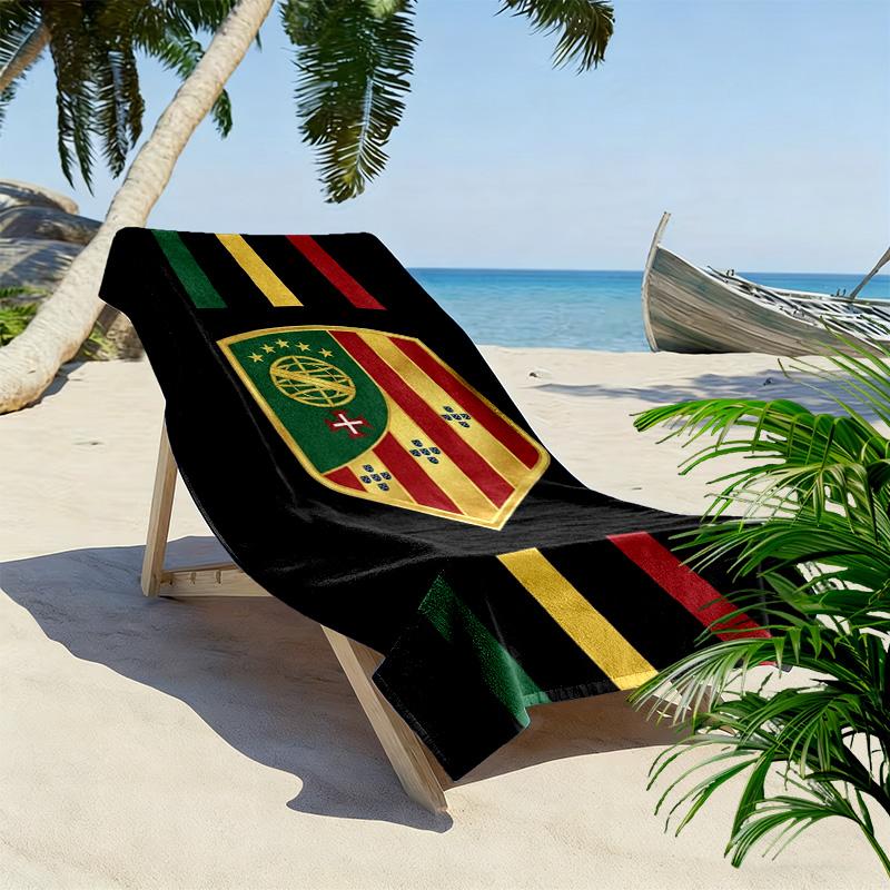 Royal Emblem Fabric beach towel soft Beach towel for vacation photos quick-drying swim towel Outdoor pool towel Absorbent bath towel