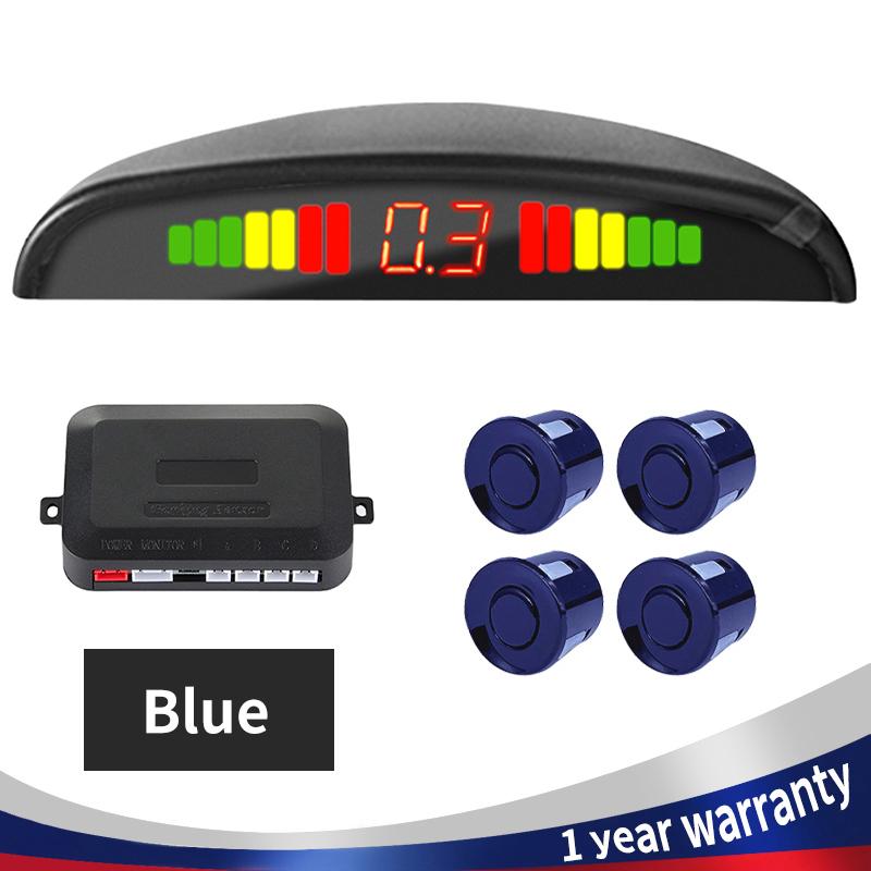 Car Parking Sensor Parking Kit LED Display 22mm 4 Sensors Backlight Reverse Backup Radar Monitoring System 8 Colors 12V