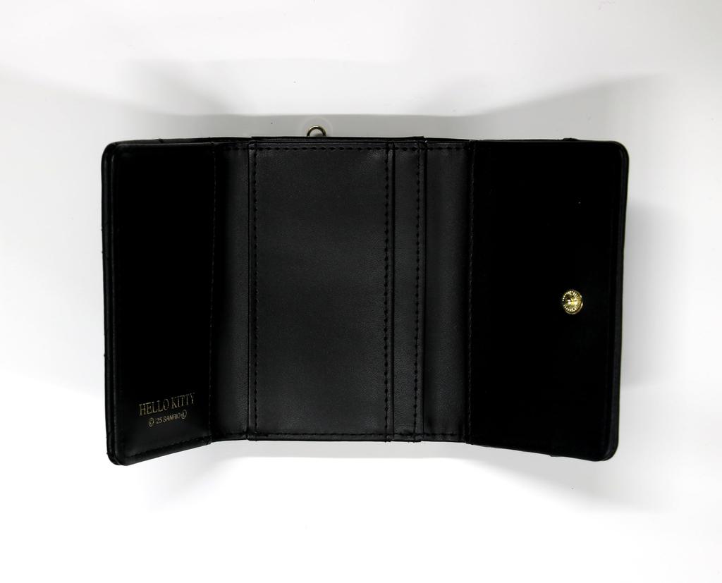 Aldi Clasp Hello Wallet, Kitty, Black, HK83-2BK