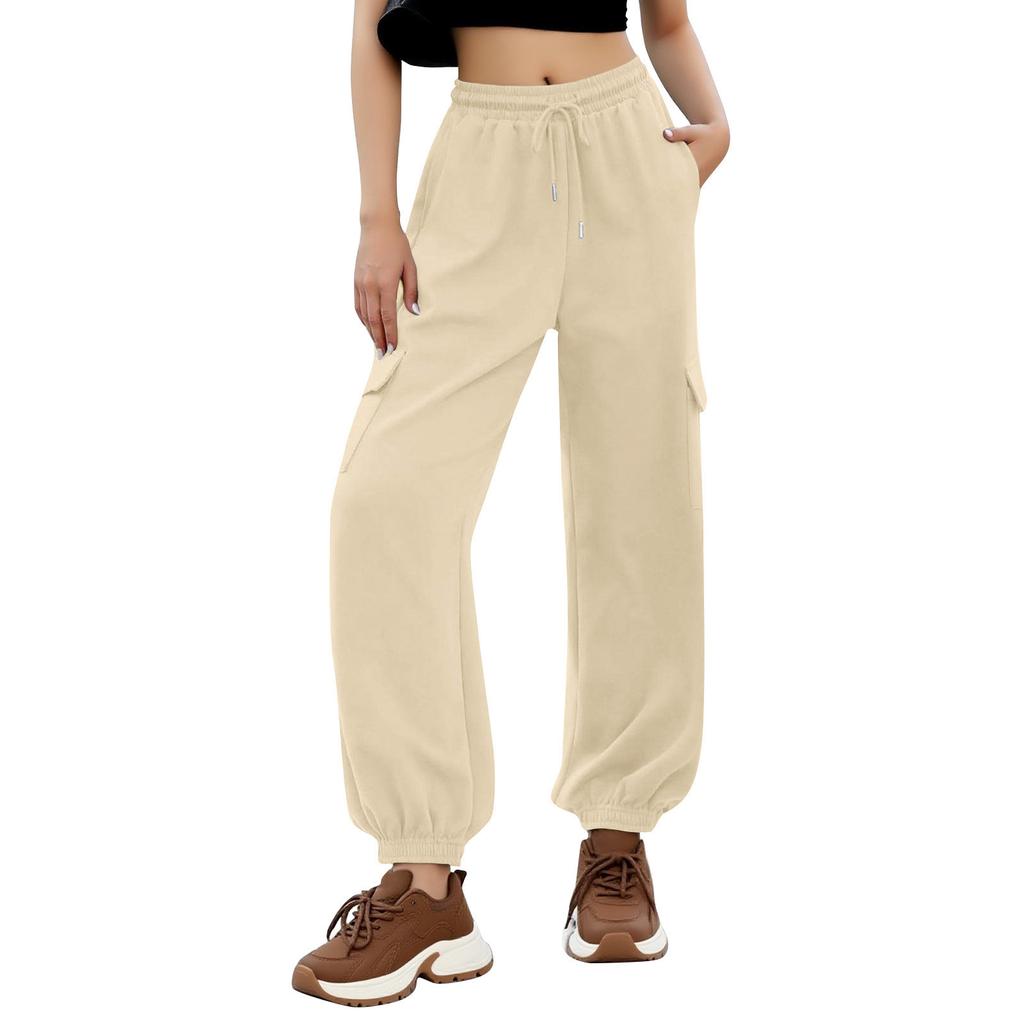 Dámské cvičební kalhoty Módní Volné Pohodlné Ležérní Nadměrné Fleecové Joggingové Kalhoty S Kapsami Oblečení