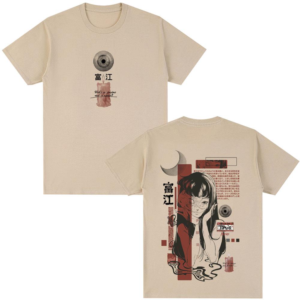 Tomie Junji Ito Tshirt Anime Unisexga Gothic Horror Short Sleeve T Shirts Unisex Women Fashion Vintage Oversized Tshirts Streetwear