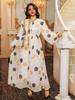 AB410 2024 Long Sleeve Maxi Dress - New Fashion Muslim Middle East Robe