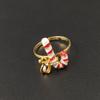 Trendy Christmas Cartoon Animal Finger Rings for Holiday Gifts