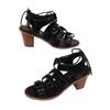 Mode Mode Sandalen mit hohen Absätzen 2025 Neu Damen Offene Zehen Aushöhlbar Atmungsaktiv Römischer Stil Dicke Absätze Bequem Elegant Cool Pumps