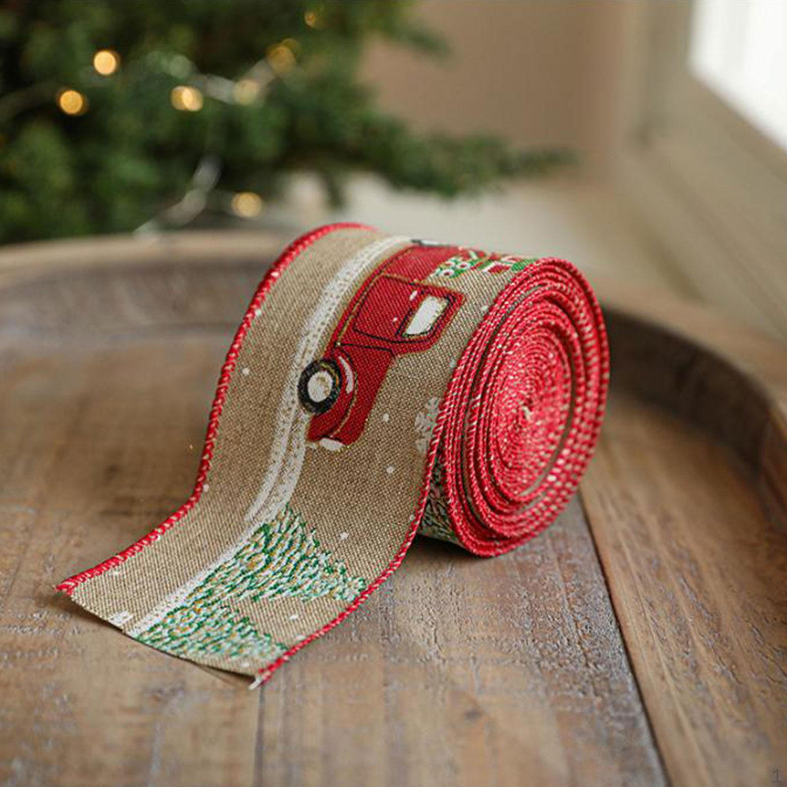 

Рождественская елка из ленты, подарочная коробка из ротанга, праздничная декоративная упаковка из атласной ленты Car Tree