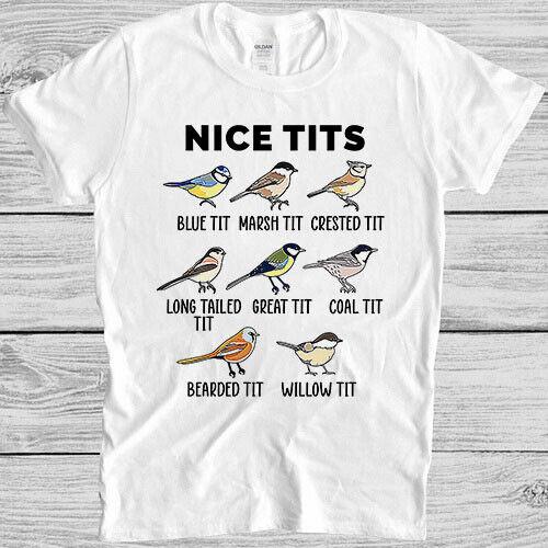 Birds British Marsh Blue Crested Coal Cute Meme Vintage Gift Tee T Shirt 4009