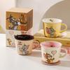 Cat And Mouse Genuine Authorized Mug Cute Ceramic Cup Couple Household Graduated Water Cup Children'S Breakfast Cup