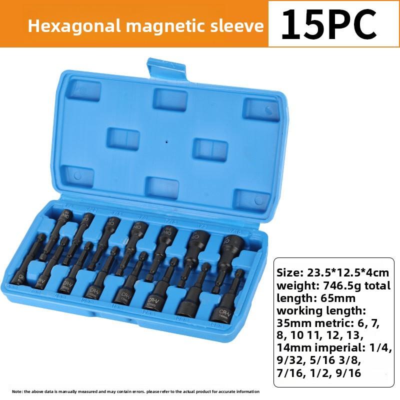 1/4 Wind Turbine Strong Magnetic Set, Hexagonal Socket Head Set, Electric Drill Accessories, Wind Turbine Screw Sleeve