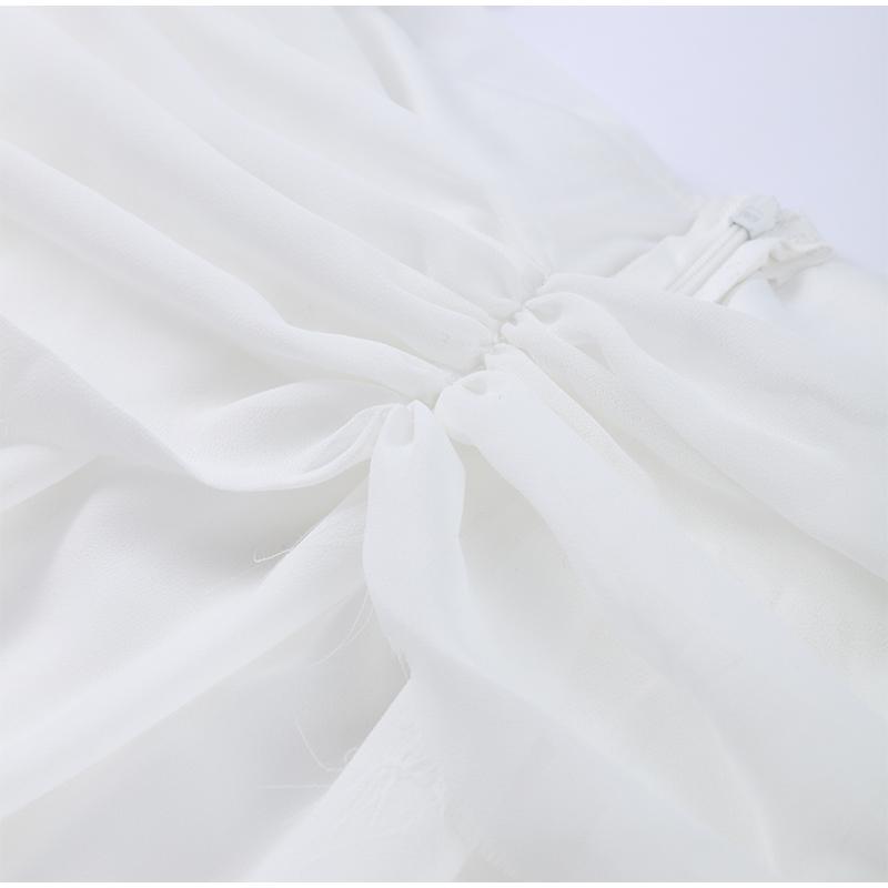 Sexy Hollow Out Long Dresses for Women Pleated V Neck Halter Sleeveless Backless Female Dress Fashion Solid Color A-Line Lady Dresses