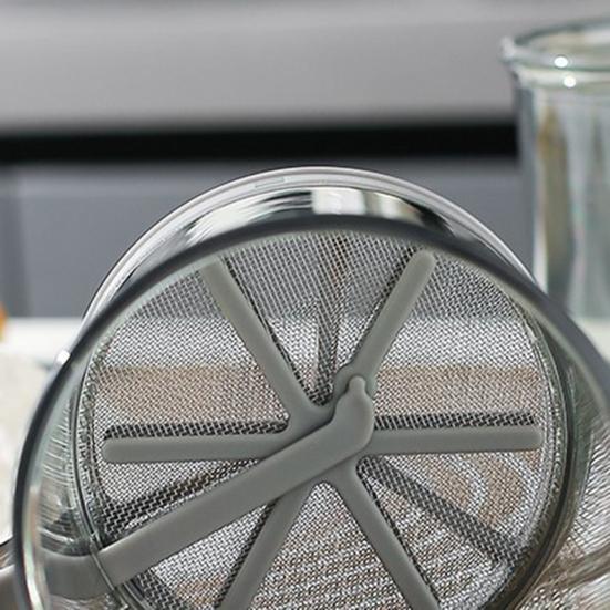 Handlicher Mehl-Sieb Transparenter Lebensmittel-Kunststoff Manuelles Mehl-Sieb Doppelschichtige Messbecher Mehl-Sieb zum Backen Puderzucker Kakao Matcha