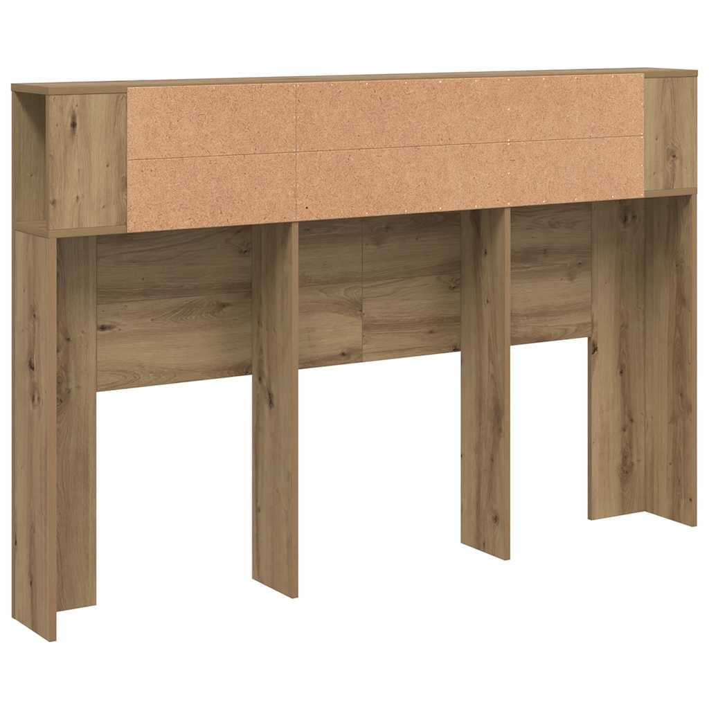 Vidaxl Testata del Letto con Mensole, Rovere Artisan, 160X18,5X103,5 Cm