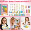 Streifenraster-Kunst-Bastelset, Schrott-Malpapier-Kunstset Notizbuch, DIY-Geschenkset (Geeignet für Jungen und Mädchen)10ml