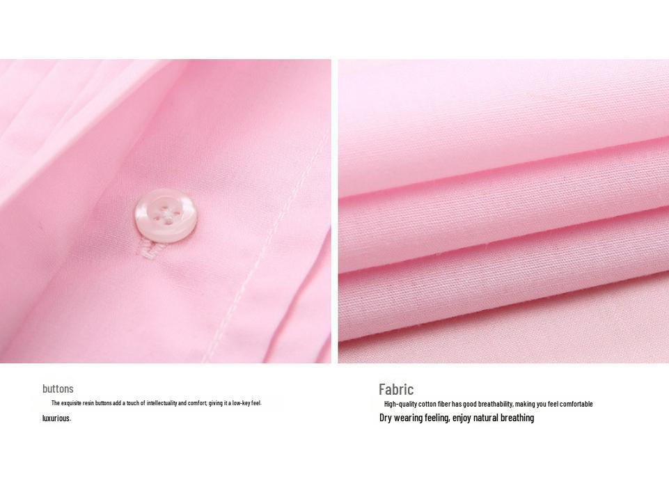 Stylish Wedding Studio Men's Solid Color Collared Shirt