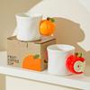 Creative Fruit Cup Mug Coffee Cup Opening Gift Ceramic Cup Cute Apple Peach Home Water Cup