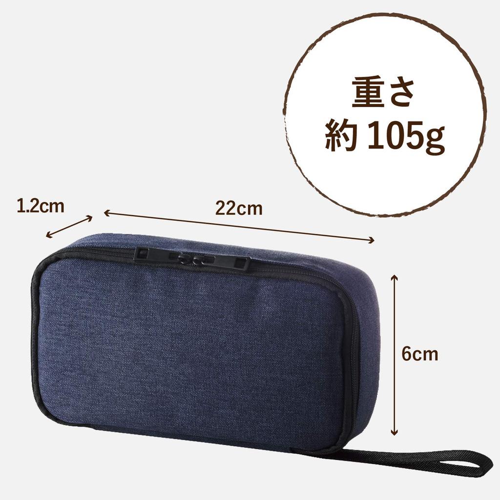 ELECOM Travel Gadget Business Small Item Pouch, Pouch, Bag-in-Bag, Travel, Trip, Storage, Organizer, Navy, BMA-F01XNV