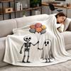 Halloween Flannel Throw Blanket Printed 130 150 cm for Couch Sofa Bed