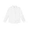 Plain Casual Fashion Simple Breathable Soft Knitted Long Sleeve Shirt Men Shirts White F11M342406F-WT