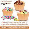 Foglietti di Carta Greaseproof per Muffin 200 Pezzi Bicchierini da Forno per Cupcake per Alimenti Senza BPA Antiaderenti Resistenti all'Olio