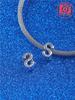 925 Silver Charm Beads Fit Bracelet Charms 26 Letters English Pinyin Bead Gift for Women Jewelry