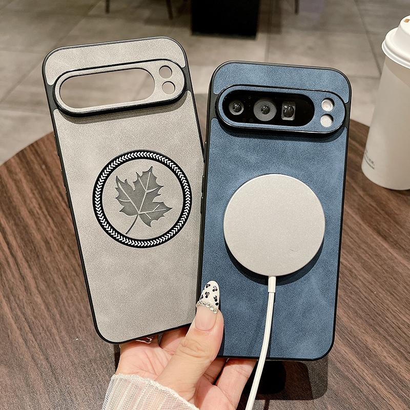 For Google Pixel 7 For Magsafe Phone Case For Google Pixel 7A 7 Pro Magnetic Wireless Charging Leather Back Cover Funda