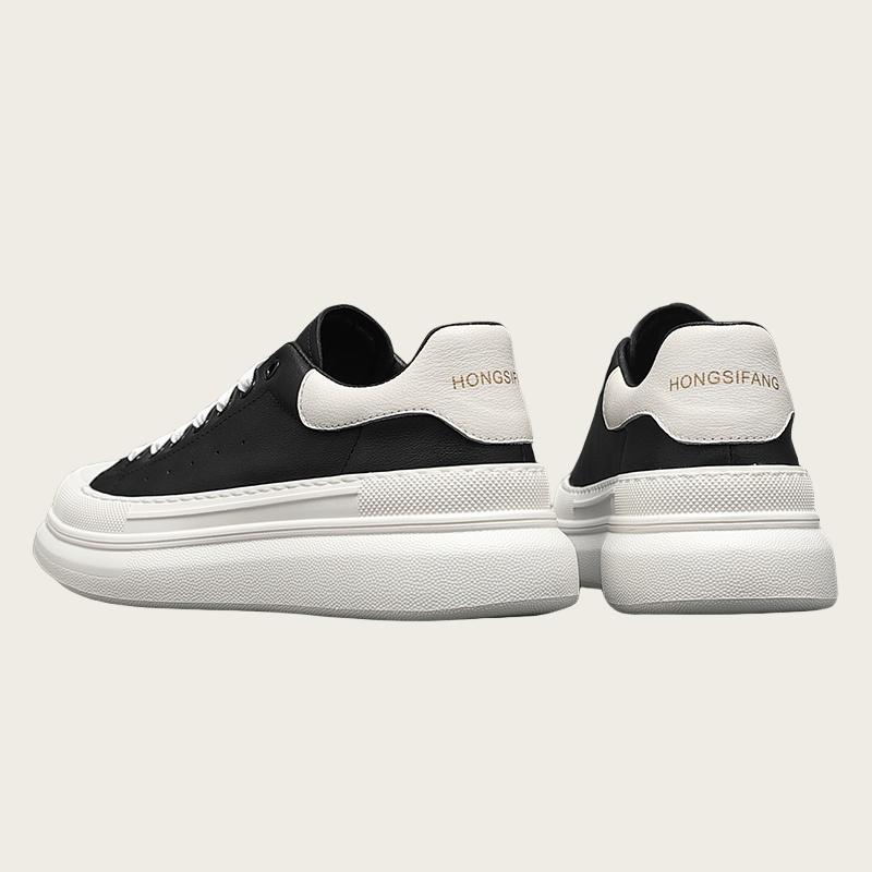 Lift Shoes Elevator Sneakers Chunky Unisex Height Increase 6cm White Sneakers Plus Size 38-44