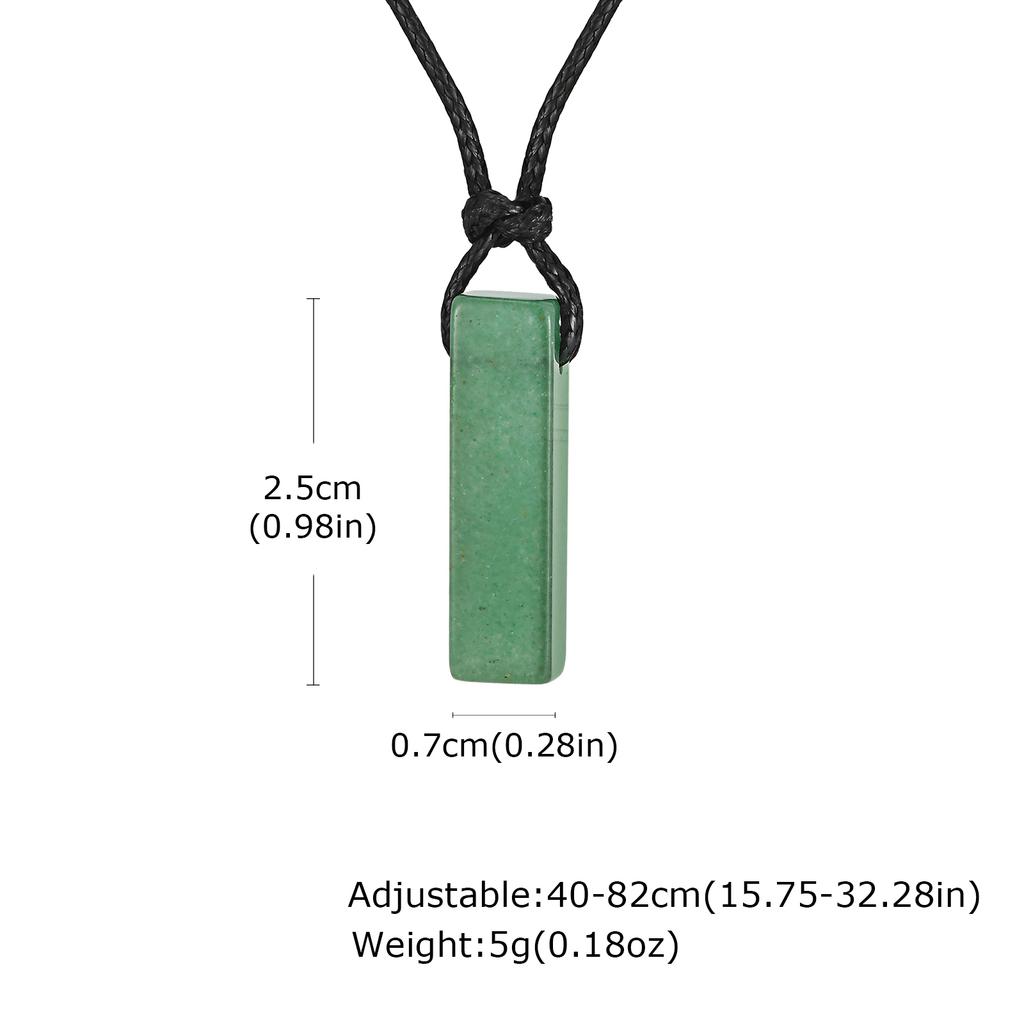 Trendige Vintage Naturstein-Anhänger Halskette für Herren, Verstellbares Wachskordel Tigerauge Achat Anhänger, Mode Klassischer Schmuck