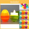 Färgglada påskägg, plastägg som inte lyser, för juldekorationer, set om 12