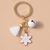 Pretty Christmas Santa Claus Snowflake Keychain Women Girls Tassels Key Ring Pendant for Handbag Decor DIY Key Chain Gift