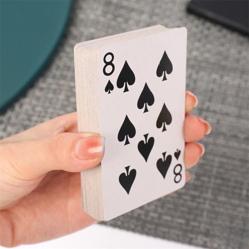 Durable Large Size Unbreakable Poker Playing Cards - Thickened and Hardened for Home Use