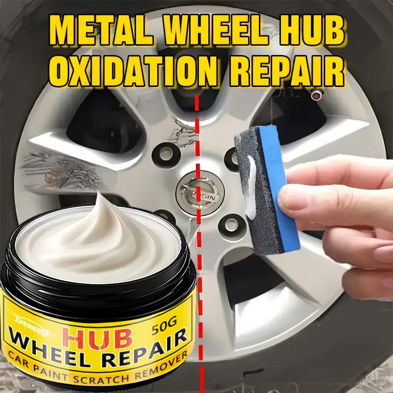 Car Metal Rust and Wheel Hub Rust Scratch Repair Wax Agent, Restores Shine to Car Metal Oxidation, Long-Lasting Wheel Hub Polishing Wax Set