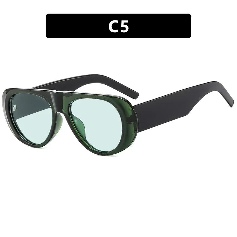 Ochelari de soare circulari la modă, noi, UV400, cu ramă mare, tip ochi de broască, pentru bărbați și femei, pentru ciclism în aer liber, condus, rezistenți la UV